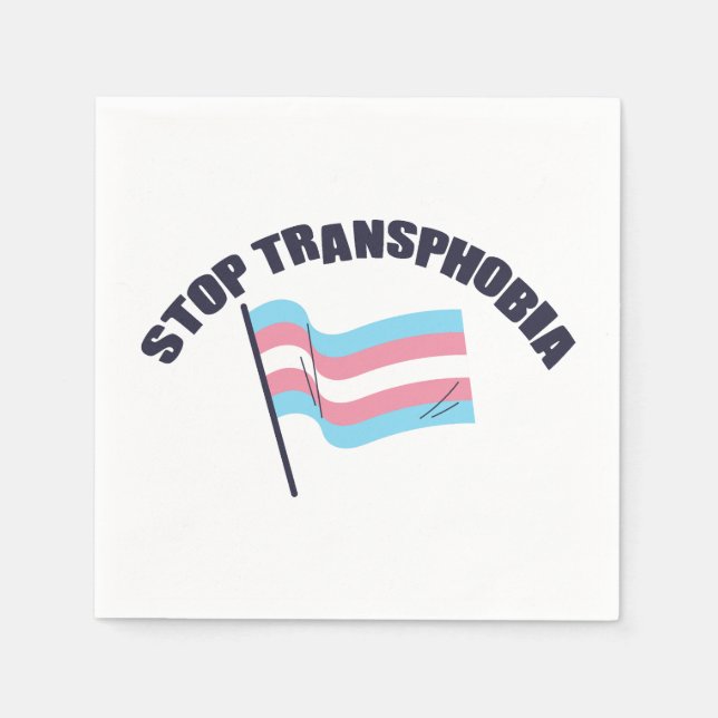 Serviette En Papier Arrêter les serviettes Transphobia (Devant)