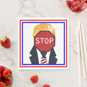 Serviette En Papier Arrêter Trump Paper Napkin