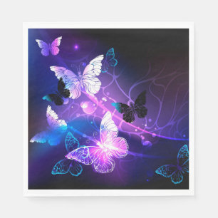 Serviette En Papier Arrière - plan avec papillons de nuit