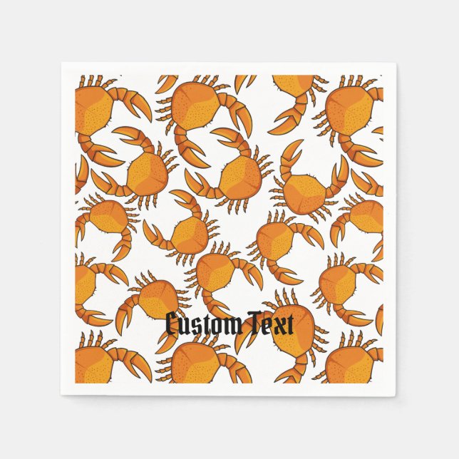 Serviette En Papier Arrière - plan de crabe orange (Devant)