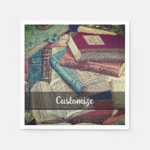 Serviette En Papier Arrière - plan de livres vintages