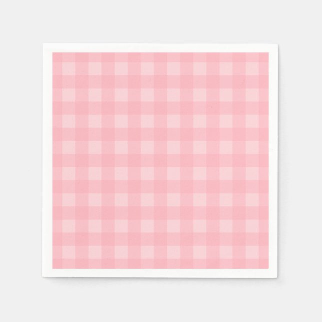 Serviette En Papier Arrière - plan Motif Retro Pink En vichy (Devant)