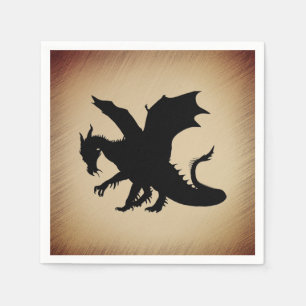 Serviette En Papier Arrière - plan rustique Black Dragon