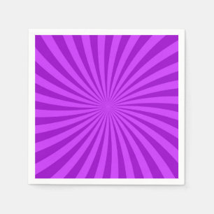 Serviette En Papier Arrière - plan Sunburst Retro violet
