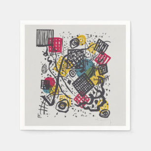 Serviette En Papier Art abstrait géométrique coloré de Kandinsky Bauha
