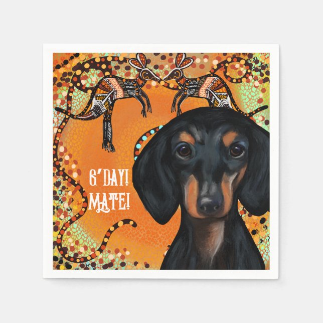 SERVIETTE EN PAPIER ART AUSTRALIEN (Devant)