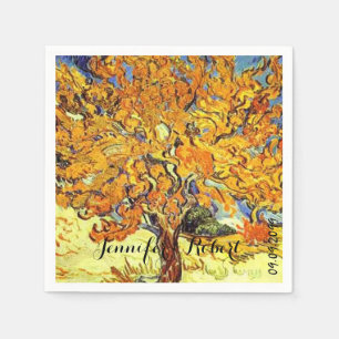 Serviette En Papier Art célèbre, Le Mulberry Tree. Vincent van Gogh.