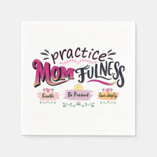 Serviette En Papier Art de citation de maman pleine de sensibilité