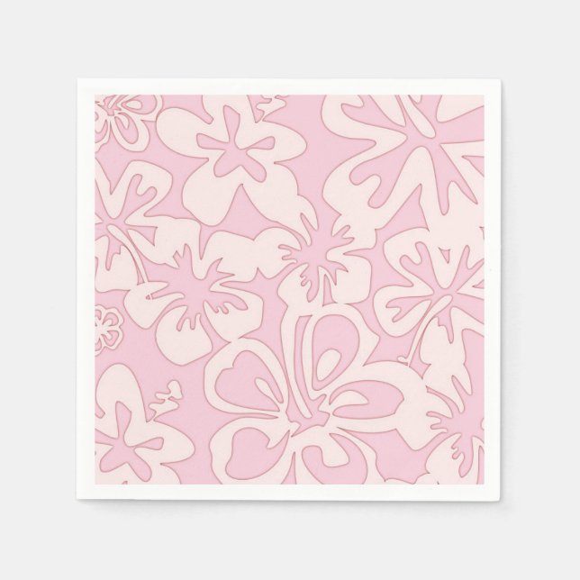 Serviette En Papier Art de fleurs roses pastel (Devant)