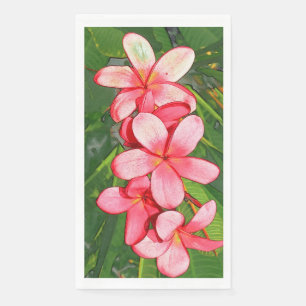 Serviette En Papier Art de Frangipanier Tropical Rose