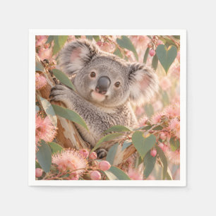 Serviette En Papier Art de la Fleur de Eucalyptus Koala Nature