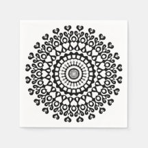 Art de mandala complexe noir et blanc