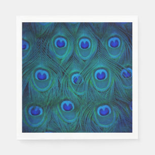 Serviette En Papier Art Déco Parisien Turquoise Vert Peacock Feature