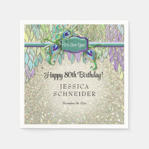 Serviette En Papier Art Déco Peacock Feature N'Importe Quel Glam de fê