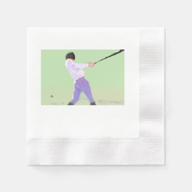 Serviette En Papier Art du baseball (Devant)