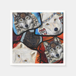 SERVIETTE EN PAPIER ART DU LOUP SUD-OUEST