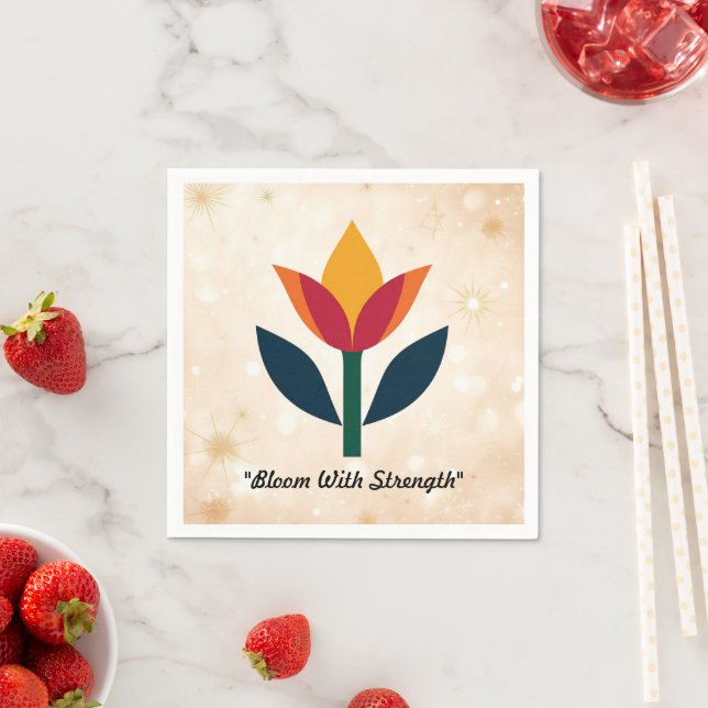 Serviette En Papier "Art Fleur gracieux" (En situation)