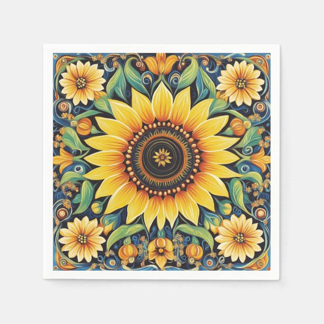 Serviette En Papier art folklorique ukrainien (Devant)