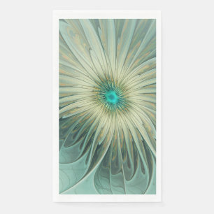 Serviette En Papier Art fractal de fleurs abstraites modernes fantasti