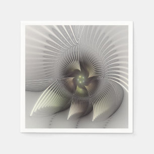 Serviette En Papier Art fractal forme 3D abstraite moderne