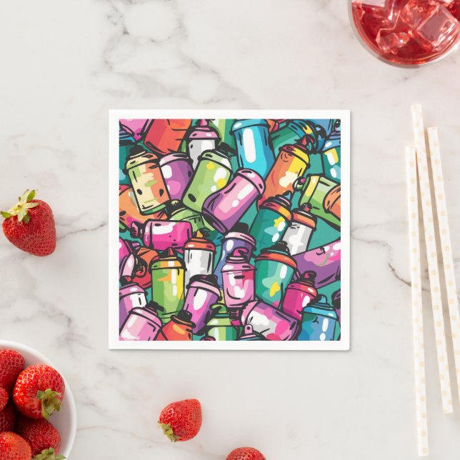 Serviette En Papier Art graffiti (En situation)