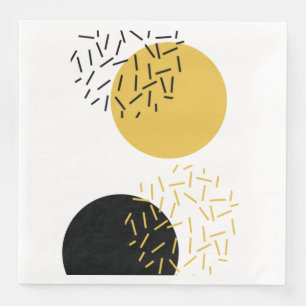 Serviette En Papier Art graphique géométrique urbain simple, moderne