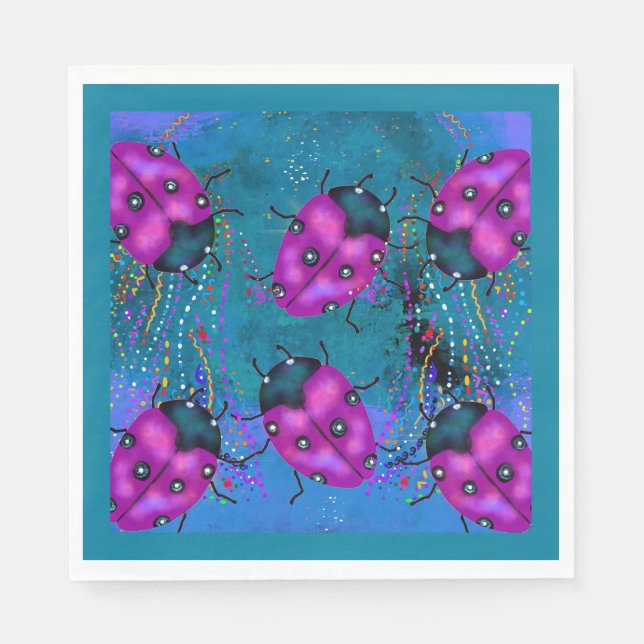 SERVIETTE EN PAPIER ART LADYBUG (Devant)