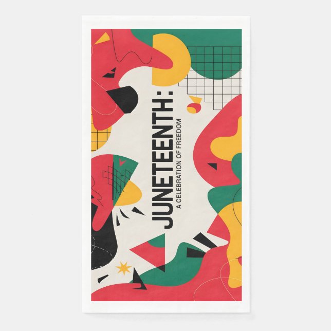 Serviette En Papier Art moderne de la célébration de la liberté Abstra (Devant)