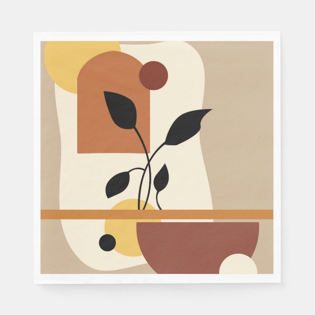 Serviette En Papier Art moderne géométrique (Devant)
