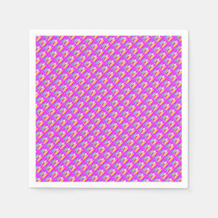 Serviette En Papier Art motif ovale dans des couleurs mélangées modern