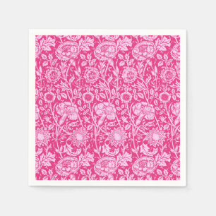 Serviette En Papier Art Nouveau Carnation Damask, Fuchsia rose