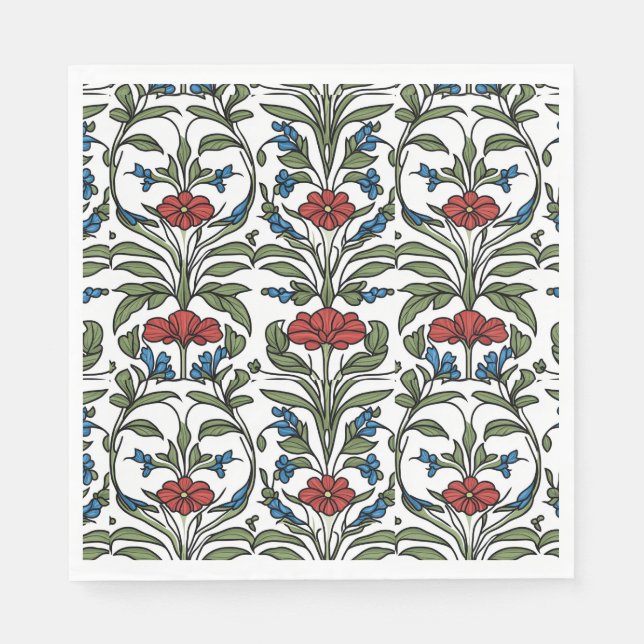 Serviette En Papier Art Nouveau Lotus (Devant)