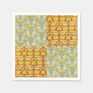 Serviette En Papier Art Nouveau vintage de grille de motif de la natur
