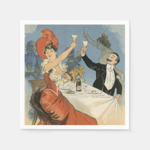Serviette En Papier Art Nouveau vintage, Taverne Olympia Restaurant