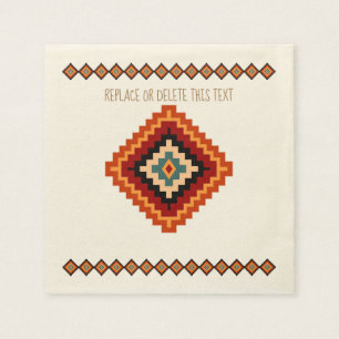 Serviette En Papier Art populaire roumain - Motifs ethniques