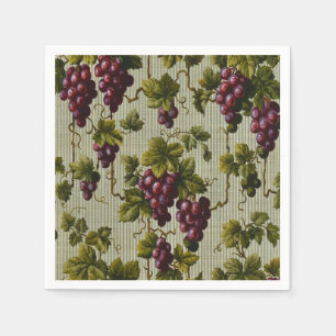 Serviette En Papier Art rustique de vigne de pays français de vignoble