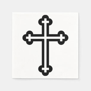 Serviette En Papier Art symbolique chrétien moderne et minimaliste de 