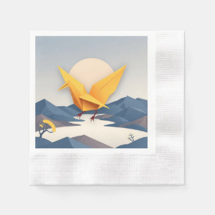 Serviette En Papier Art vectoriel de grue en papier Origami