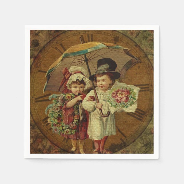 Serviette En Papier Art vintage (Devant)