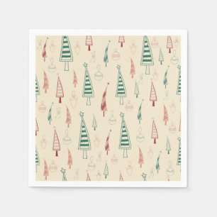 Serviette En Papier Art Vintage Noël Art Plante Art One Little Christa