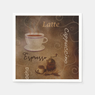 Serviette En Papier Art Word de l'amoureux du café