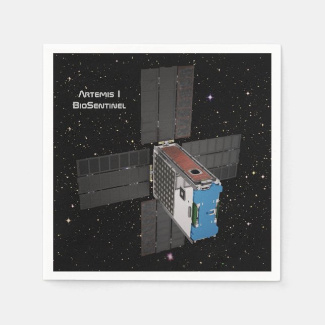 Serviette En Papier Artemis BioSentinel CubeSat (Devant)