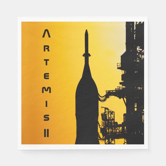 Serviette En Papier Artemis II vers la plateforme de lancement (Devant)