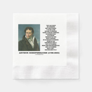Serviette En Papier Arthur Schopenhauer Talent contre Genius Citation