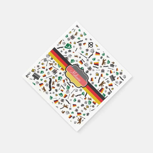 Serviette En Papier Articles allemands avec Drapeau d'Allemagne (Coin)