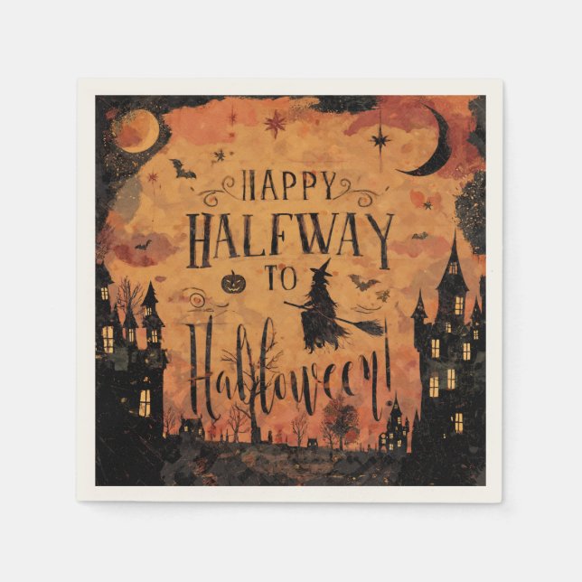 Serviette En Papier Articles de fête à mi-chemin d'Halloween (Devant)