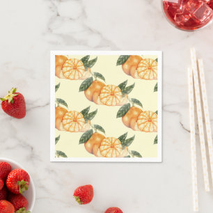 Serviette En Papier Artisanat vintage Mandarin Orange Citrus Motif