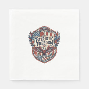 Serviette En Papier Artiste de patchwork patriotique