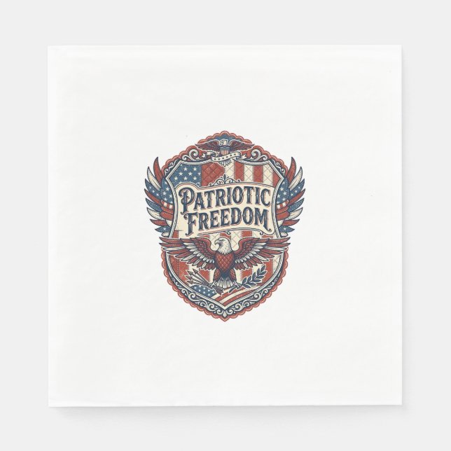 Serviette En Papier Artiste de patchwork patriotique (Devant)