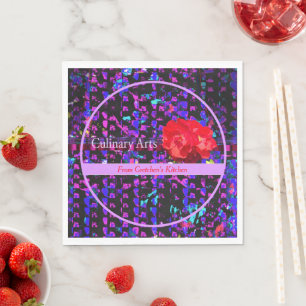 Serviette En Papier Arts culinaires Purples Motif Abstrait avec Rose r